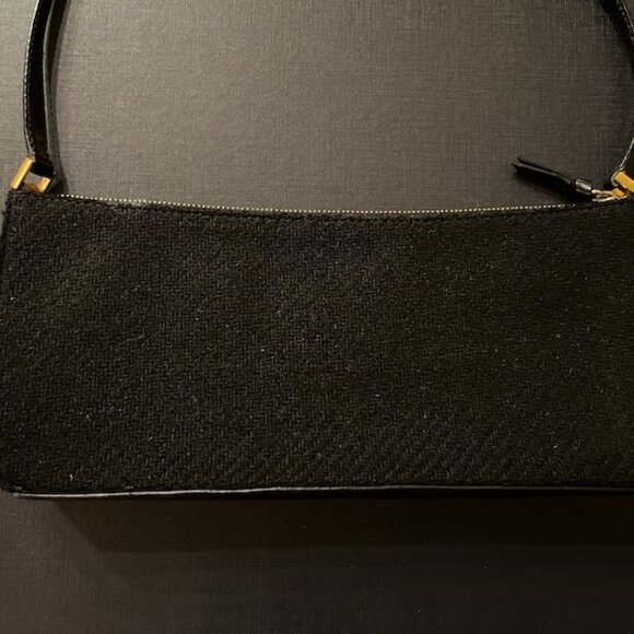 Kate Spade Black Wool Shoulder Bag - Picture 7 of 8